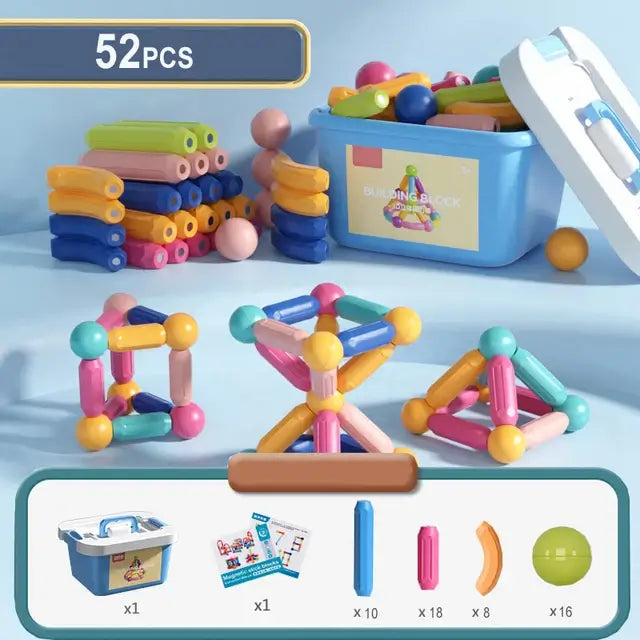 MagnaShapes™️ - Montessori Magnetic Building Blocks