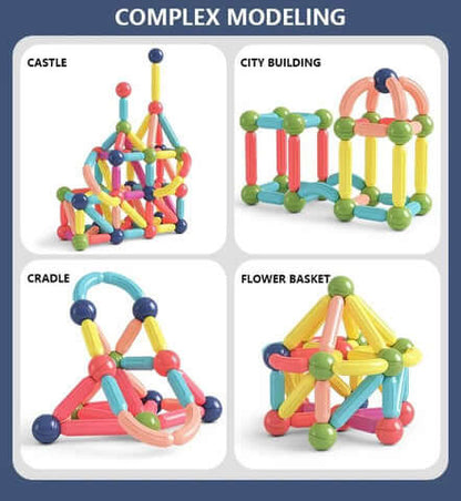 MagnaShapes™️ - Montessori Magnetic Building Blocks